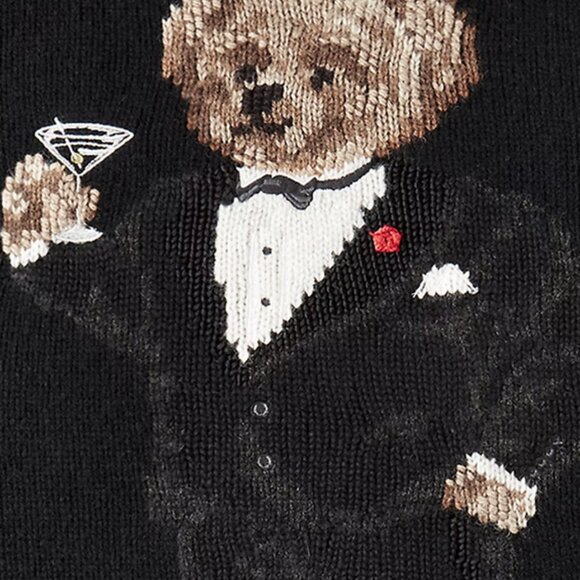 Ralph Lauren Martini Polo Bear Throw Pillow - Picture 2 of 2